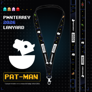 Lanyard Oficial PWNTERREY 2026 – PAT-MAN Edition